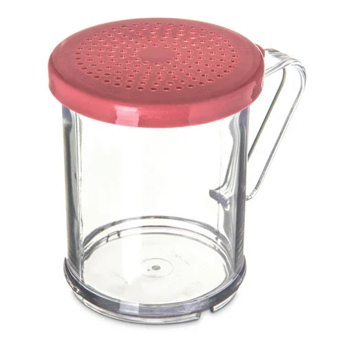 Carlisle 4250S55 | Shaker/Dredge 8 oz. Polyethylene Medium Ground Lid with Handle
