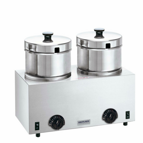 Server 81200 TWIN FS-4 PLUS, SOUP WARMER, rethermalizing, water-bath warmer/cooker, with indi