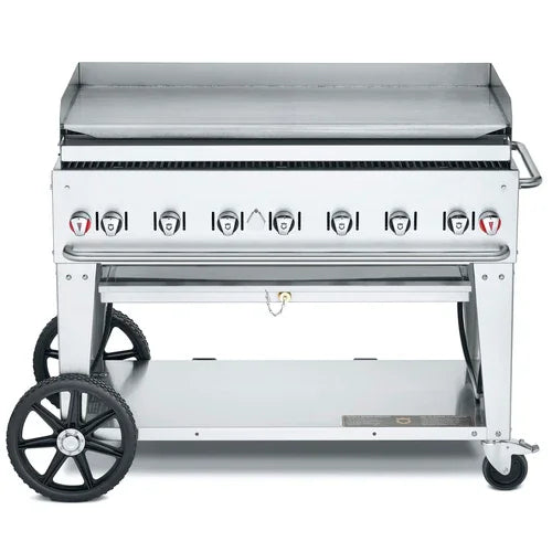 CROWN VERITY CV-MG-48 outdoor griddle with 7 burners in stainless steel