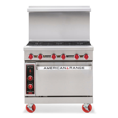 American Range AR-24G-2B Restaurant Range, gas, 36 in , (1) 24 in  griddle on left, 1 in  thick plate, ma