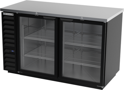 Beverage Air BB58HC-1-G-B Refrigerated Back Bar Storage Cabinet, two-section, 59 in W, 37-1/4 in  H, 21.86