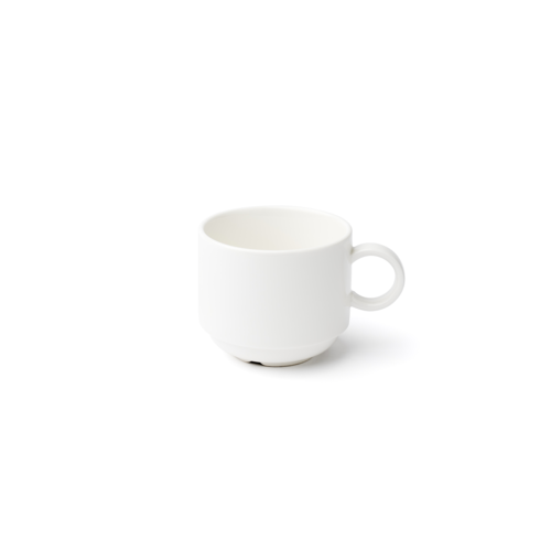 Browne 5630178 Stackable Cup, 230ml /7.8 fl oz, 4.25x3.25x2.75 in , vitrified high alumina porc