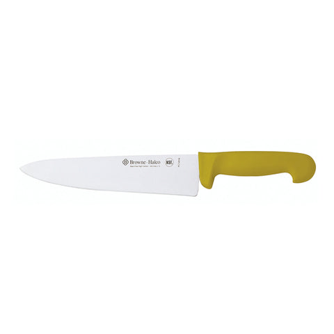 Browne PC12910YL Cooks Knife, 10 in  German molybdenum stainless steel, ABS handle, yellow, NSF (
