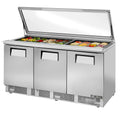 True TFP-72-30M-FGLID Sandwich/Salad Unit, three-section, rear mounted self-contained refrigeration, h