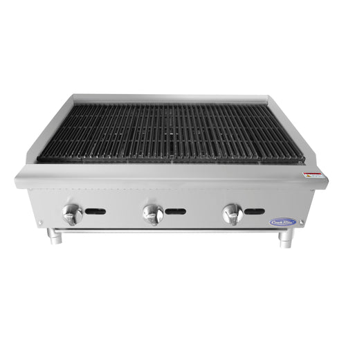 Atosa ATRC-36 Heavy Duty Radiant Charbroiler, Natural gas, countertop, 36 in , (3) stainless s