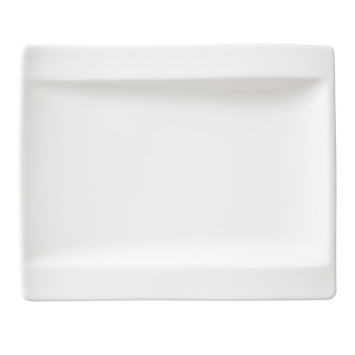 Villeroy Boch 10-2525-2660 Plate, 7 in  x 6 in , rectangular, narrow rim, free form, dishwasher & microwave