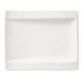 Villeroy Boch 10-2525-2660 Plate, 7 in  x 6 in , rectangular, narrow rim, free form, dishwasher & microwave