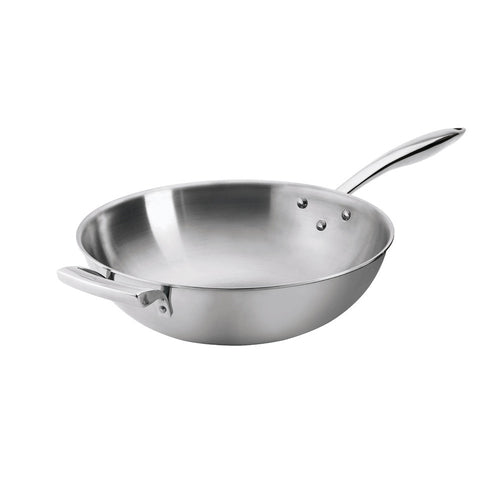 Thermalloy 5724100 Thermalloyr Wok, 9 qt., 14 in  dia. x 3-1/2 in H, without cover, off-set riveted