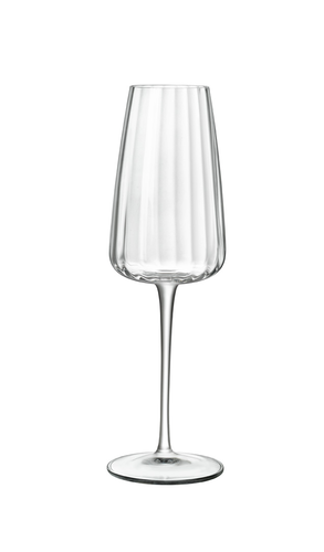 Luigi Bormioli A13189BYL021990 Prosecco Glass,, 2.6 in  dia. x 8.3 in H, SON.hyxr lead-free crystal glass, Spea