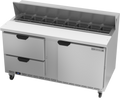 Beverage Air SPED60HC-16-2 Sandwich Top Refrigerated Counter, two-section, 60 in W, 16.0 cu. ft. capacity,