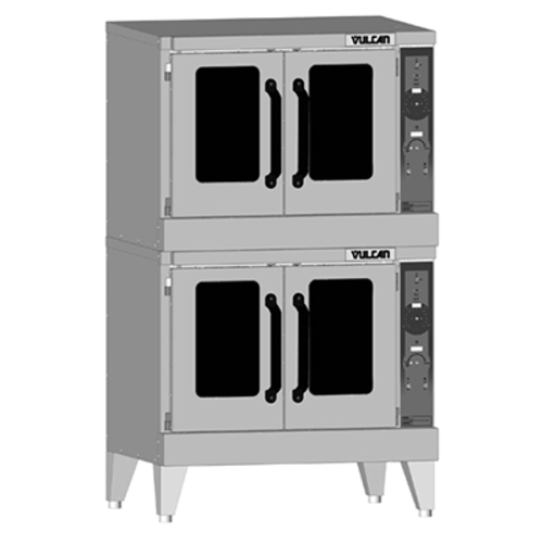 Vulcan VC55GD Convection Oven, gas, double-deck, standard depth, solid state controls, electro