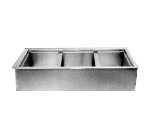 Wells ICP-300 Cold Food Unit, drop-in, iced cold pan (non-refrigerated), (3) 12 in  x 20 in  p