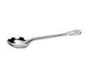 Browne 2750 Conventional Serving Spoon, 11 in L, solid, grooved handle, full-length reinforc