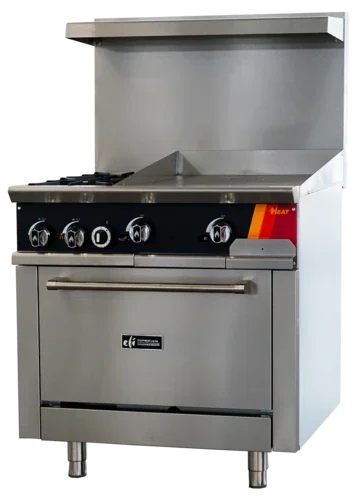 EFI HRG36-24GM-2B-P | Versa Heat | 36 in Gas Range LP with Griddle