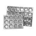 Browne 5811612 Muffin/Cup Cake Pan, 10-3/4 in  x 14-1/10 in  x 1-1/5 in , holds 12 cups, top cu