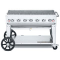Crown Verity CV-MCB-48 Mobile Outdoor Charbroiler, LP gas, 46 in  x21 in  grill area, 7 burners, 304 st