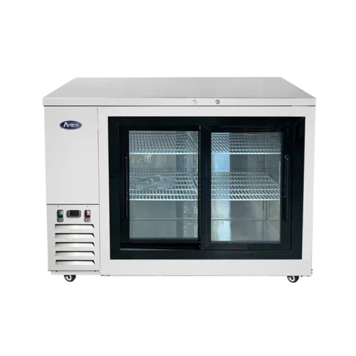 Atosa SBB48SGGRAUS1 | Back Bar Cooler  Shallow Depth  Two-Section  48 in W x 24-1/2 in D x 40-1/8