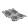 Browne 77183321D de Buyer Elastomoule Muffins Mold, (4) 74 x 30 mm compartments, 8-1/4 in  x 6-15