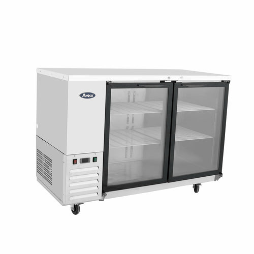 Atosa MBB48GGR Atosa Back Bar Cooler, two-section, 48 in W x 28-1/10 in D x 40-1/10 in H, self-
