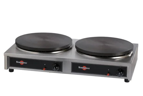 Krampouz CGCIM40AB Crepe Maker with Two Griddles and Gas Operation
