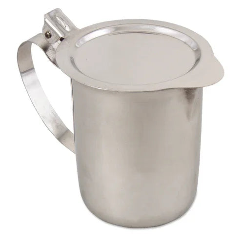 Browne 515202 Teapot/Creamer, 10 oz., 3-3/10 in H, flat recessed top, stackable, stainless ste