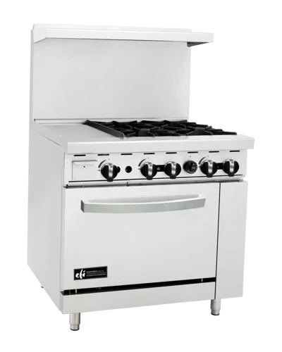 EFI RCTRS-12G-4B-P | Versa Heat | Restaurant Range LP Gas 36 in 140,000 BTU