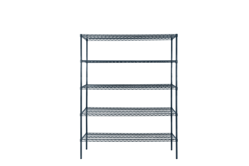 Atosa MWSSE242486 | Mixrite | Shelving Unit 24 in W x 24 in D 86 in posts 5-shelf epoxy slate gray