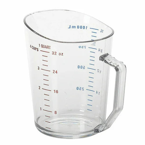 Cambro 100MCCW135 | Camwear Measuring Cup 1 qt. | Clear Polycarbonate NSF