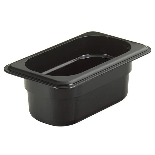 Cambro 92CW110 | Camwear Food Pan | .6 qt 1/9 size black polycarbonate