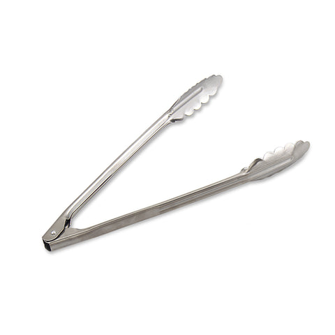Browne 57538 Utility Tongs, 12 in , coil spring operated, scalloped edges, 1.0 mm thickness,