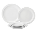Pure White  PWE13023 Plate, 9 in  dia. (23 cm), round, narrow rim, microwave & dishwasher safe, Pure