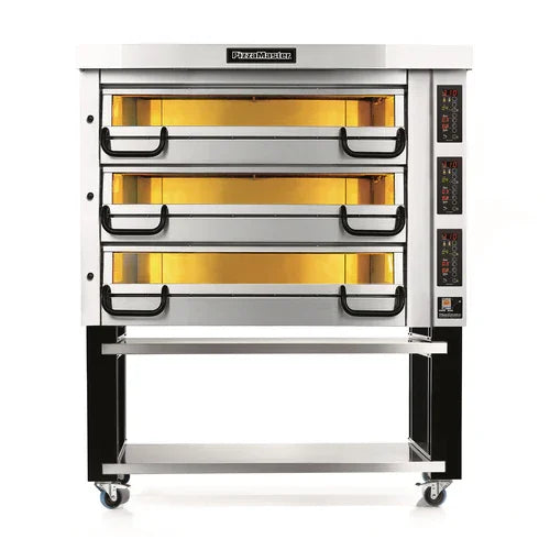 PIZZAMASTER PM 943ED Electric Pizza Oven with Three Decks and 72.4-inch Width