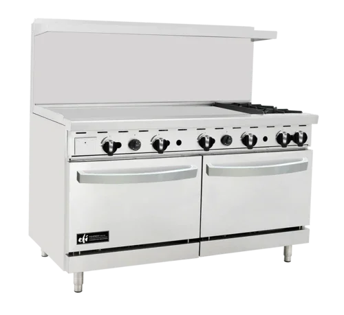 EFI RCTRS-48G-2B-N | Versa Heat | Restaurant Range Natural Gas 60 in Griddle 2 Ovens