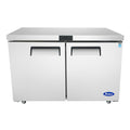 Atosa MGF8402GR Atosa Undercounter Refrigerator, reach-in, two-section, 48-1/4 in W x 30 in D x