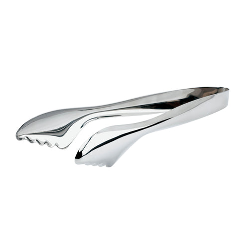 Browne 57568 Eclipse Tongs, 12 in , offset, 18/8 stainless steel, mirror finish