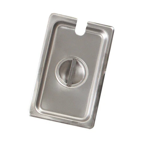 Browne 575579 Steam Table Pan Cover, 2/3 size, 13-9/10 in L x 12-9/10 in W, notched, flat, han