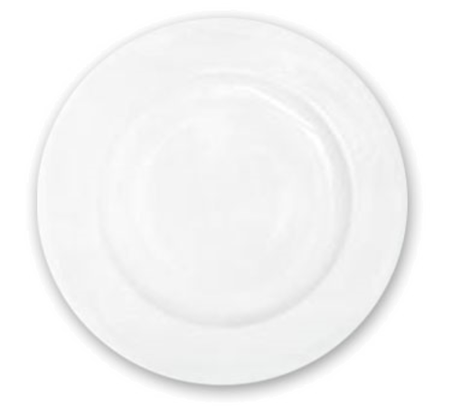 Continental 75CCNOU004 Plate, 6-3/4 in  dia., round, wide rim, scratch resistant, oven & microwave safe