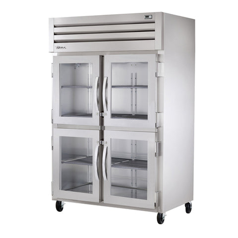 True STR2H-4HG SPEC SERIESr Heated Cabinet, reach-in, two-section, (2) glass half doors with lo