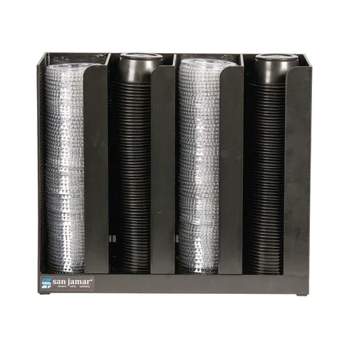 Carlisle PCL2 | San Jamar | Portion Cup Lid Organizer 4-Section Countertop Wall Mount