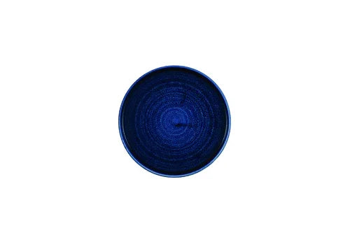 Churchill PLULWP211 Walled Plate, 8.67 inch diameter, ultramarine, microwave and dishwasher safe