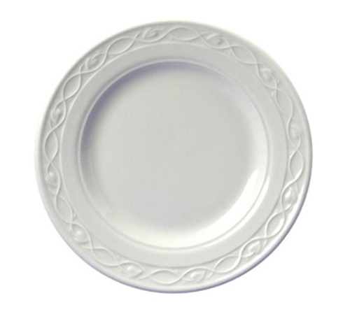 Churchill WT  TP651 Plate, 6-1/2 in  dia., round, embossed, rolled edge, microwave & dishwasher safe
