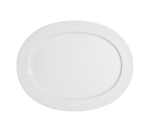 Tableware Solutions 55CCPWD078 Platter, 14 in , oval, wide rim, rolled edge, scratch resistant, oven & microwav