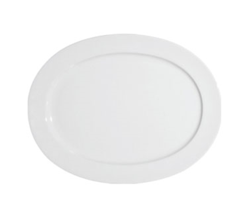 Tableware Solutions 55CCPWD078 Platter, 14 in , oval, wide rim, rolled edge, scratch resistant, oven & microwav