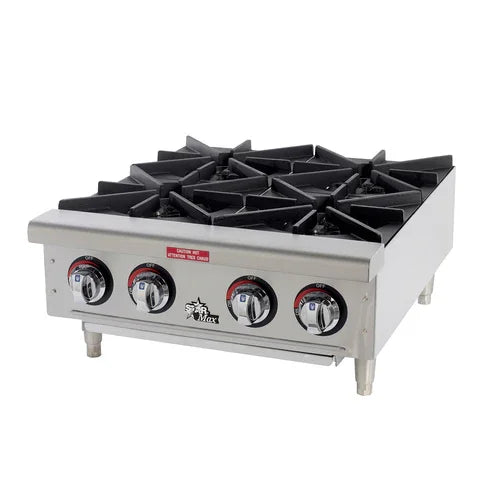 Star Mfg 604HF Star-Maxr Hotplate, countertop, gas, 24 in  wide, (4) cast iron burners, manual
