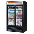 True GDM-41-HC-LD Refrigerated Merchandiser, two-section, (8) shelves, (2) Low-E thermal glass sli