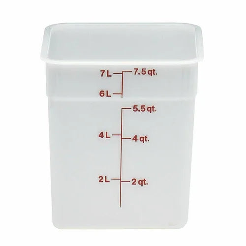 Cambro 8SFSP148 | CamSquarer Food Container 8 qt | Red Polyethylene Dishwasher Safe