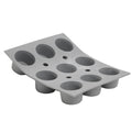 Browne 77185821D de Buyer Elastomoule Muffins Mold, mini, (9) 45 x 30mm compartments, 8-1/4 in  x