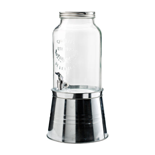 Tableware Solutions T3022 Big Jar Beverage Dispenser, single, 1.5 gallon, screw top lid, spigot, with tin