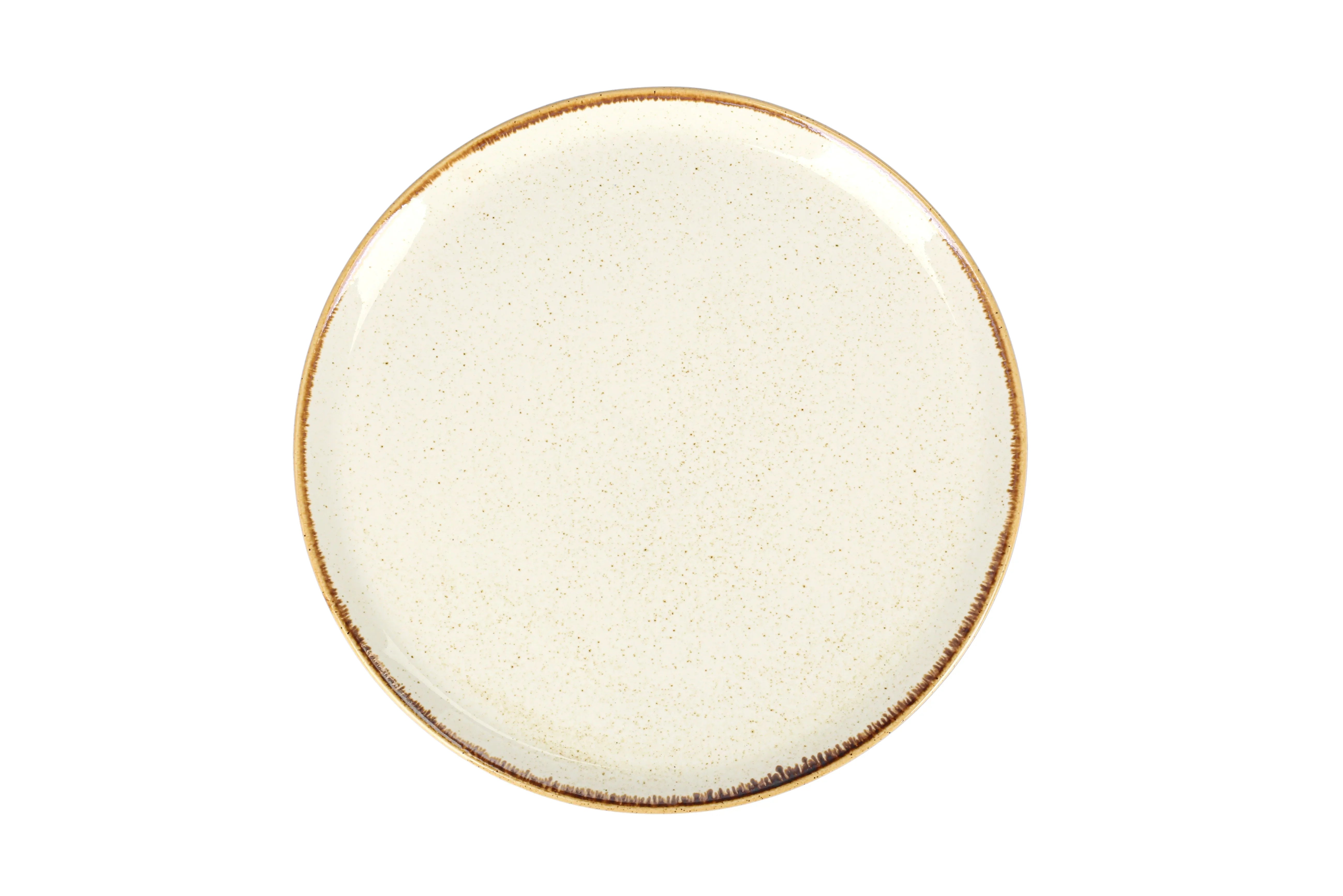 Porland 04ALM001648 beige flat plate 28cm ceramic six per case