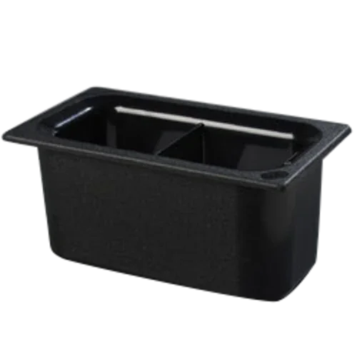 Carlisle CM110303 | Coldmasterr Food Pan 1/3 Size 6 in Deep Divided Black